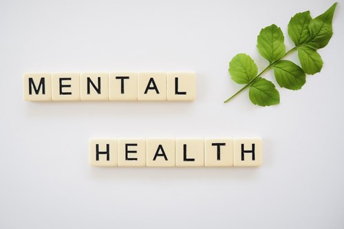 Scrabble pieces spelling out Mental Health