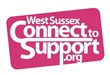 Pink Logo for West Sussex Connect to Support